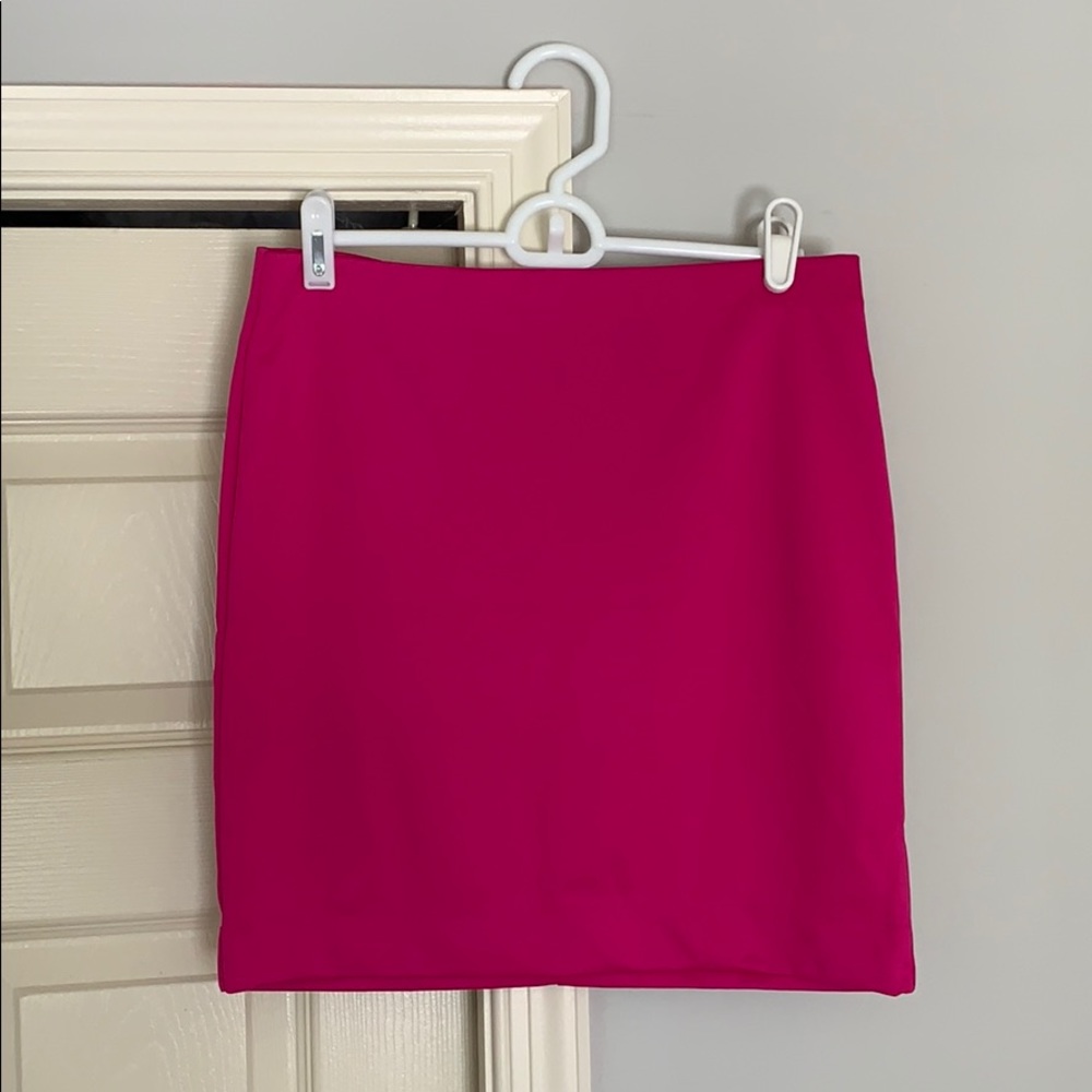 Hot pink mini skirt